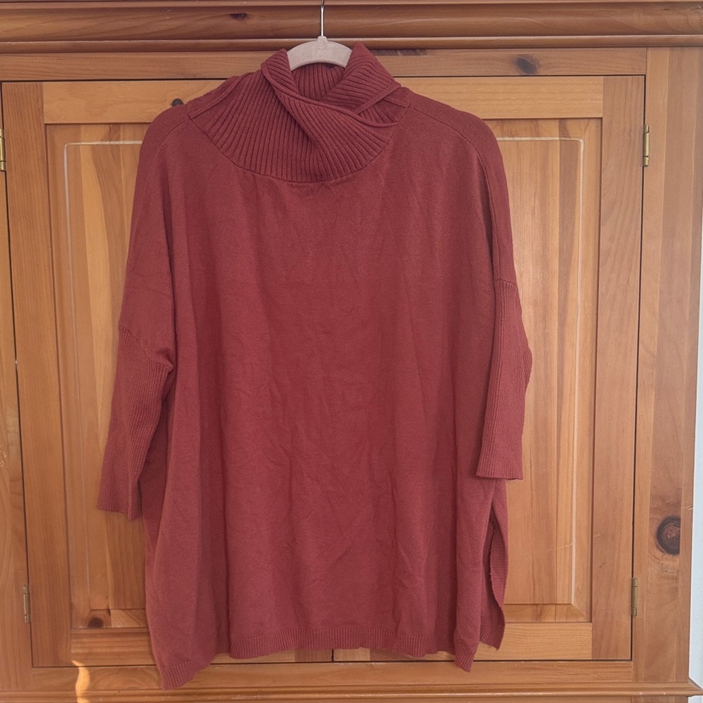 Mersea one size Elegant Cowl Neck Sweater in Rust